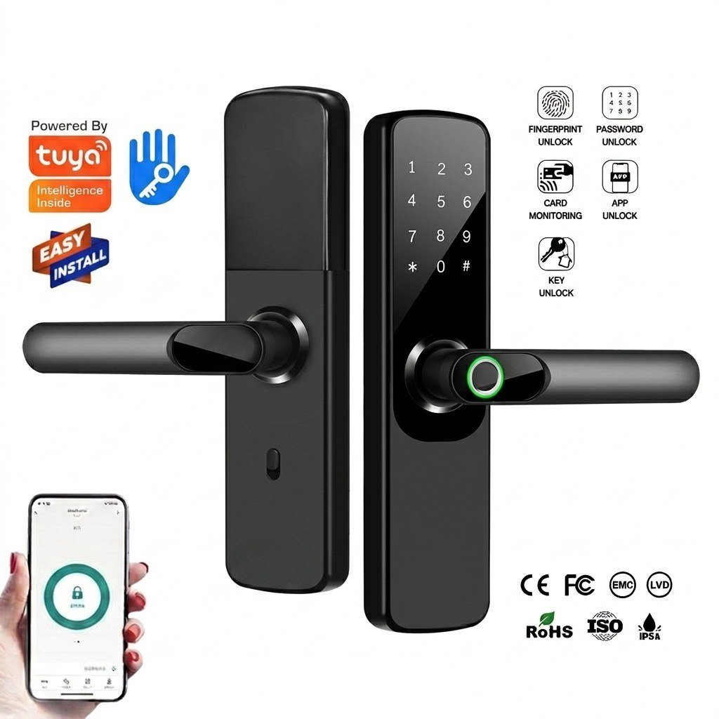 Serrure de porte intelligente Tuya Wi-Fi