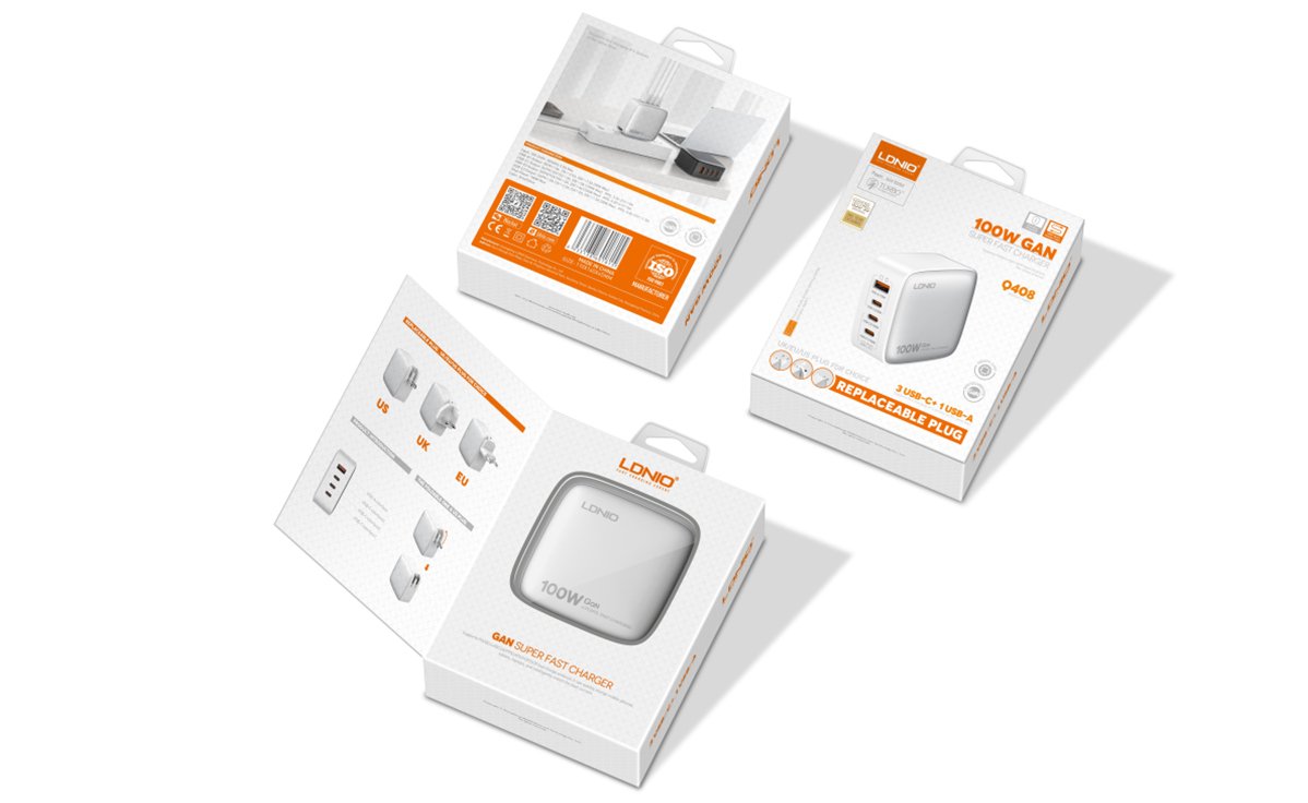 LDNIO Q408 Chargeur GaN 100W Ultra-Rapide 4 — photo 2