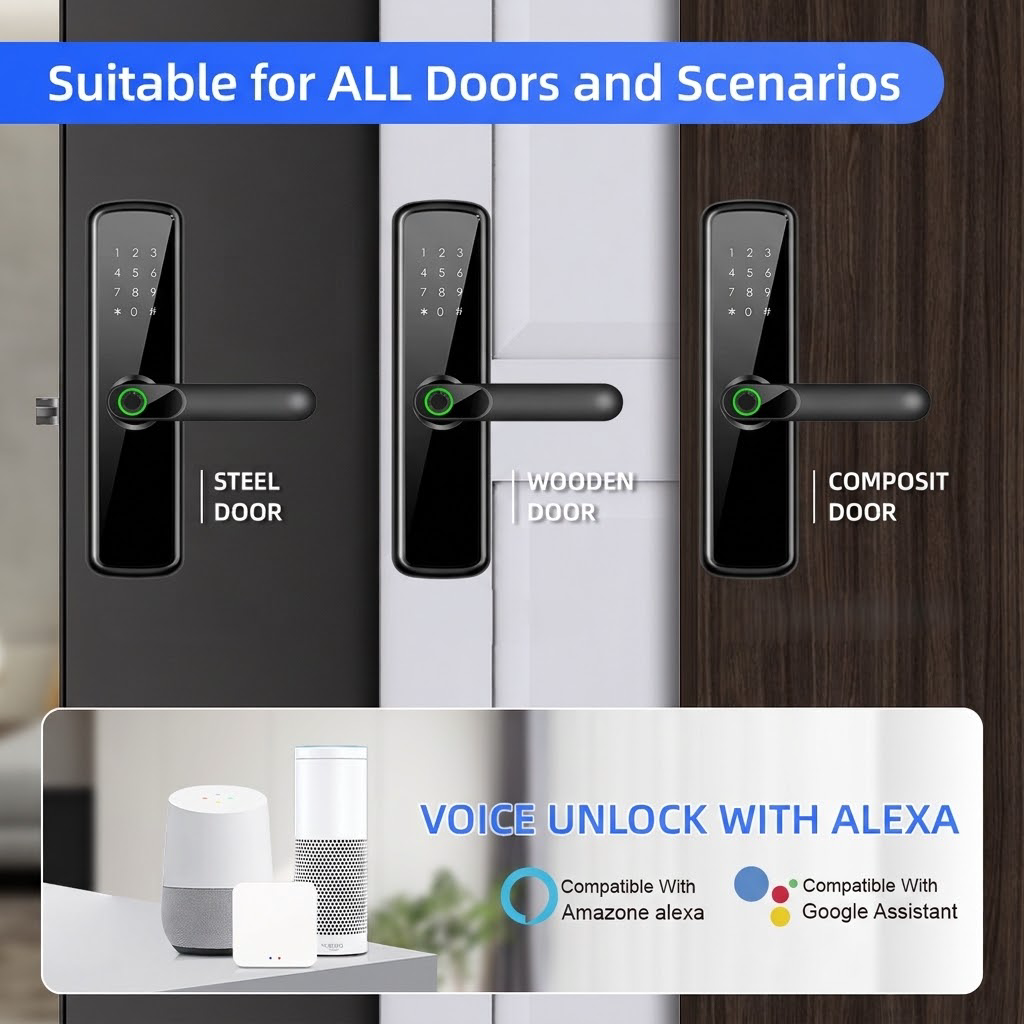 Serrure de porte intelligente Tuya Wi-Fi, photo 4