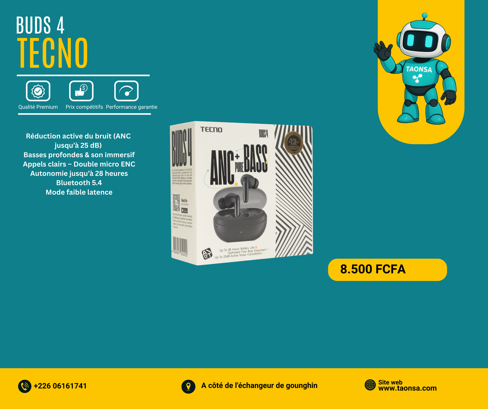 TECNO BUDS 4